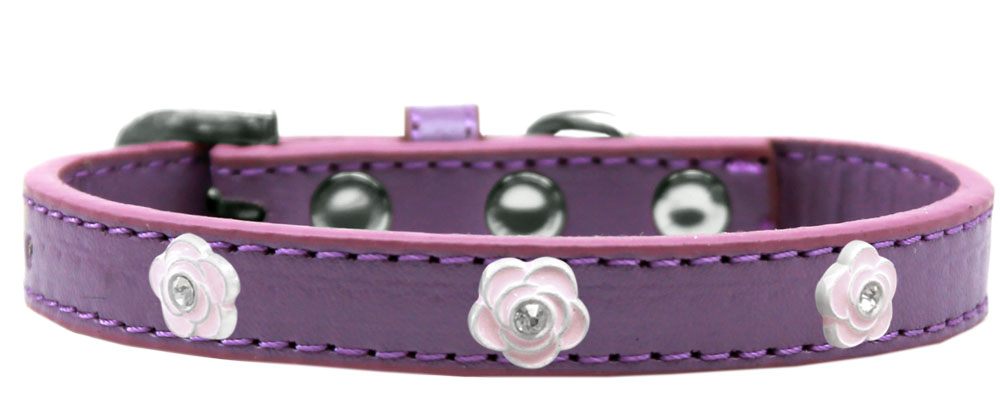 Light Pink Rose Widget Dog Collar Lavender Size 14